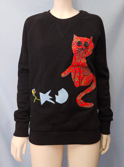 Bad Cat Sweater Black Size M