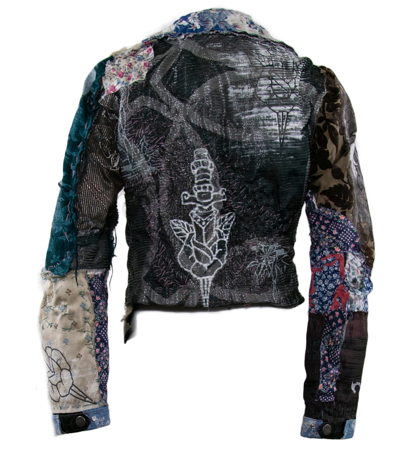 Bikerjacket Upcycled Patches