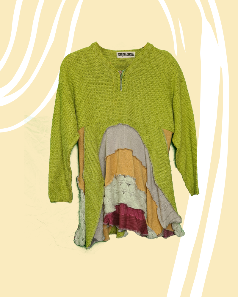 Granny Sweater Patchworked Dress