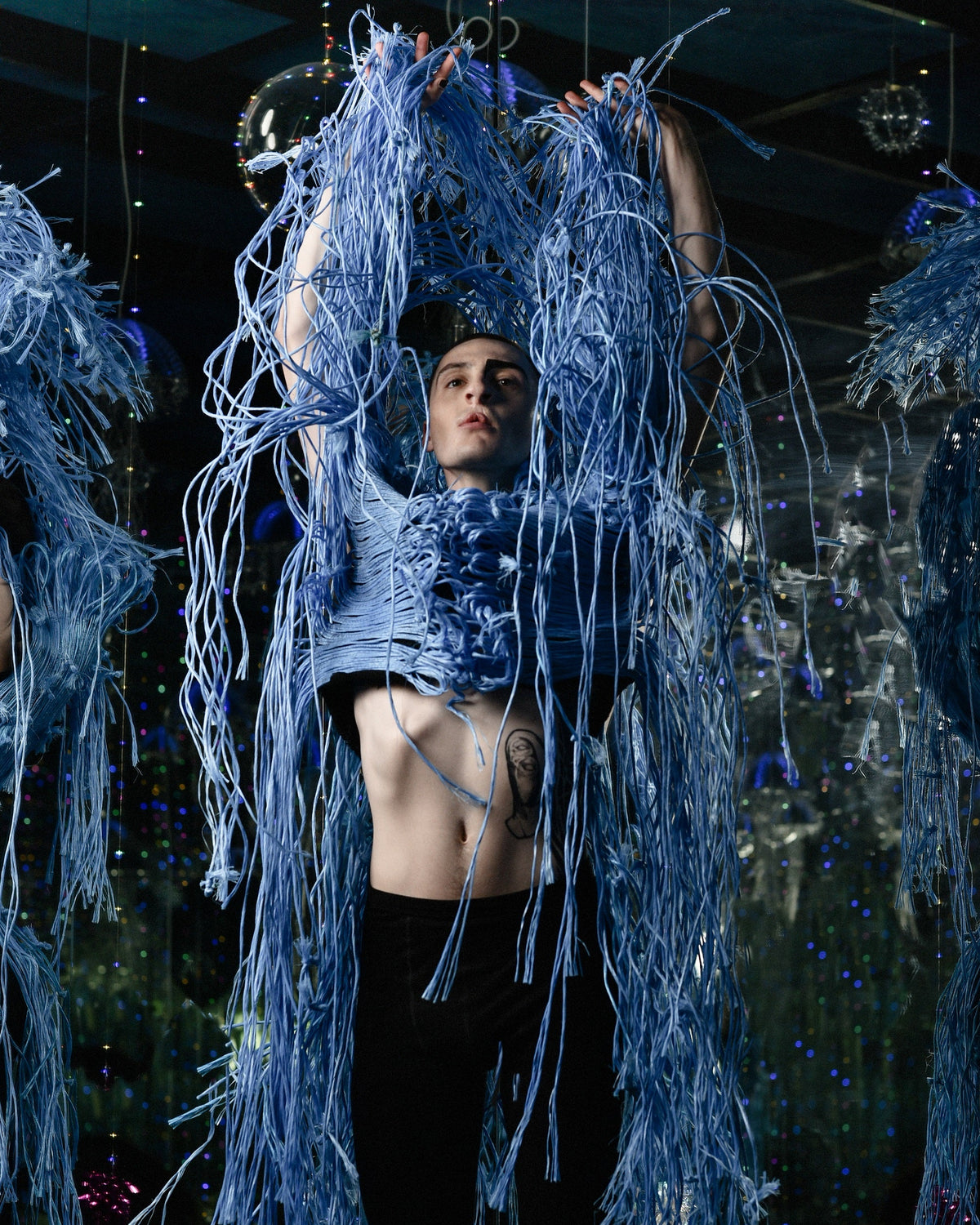 sustainable creation made from haybale ropes