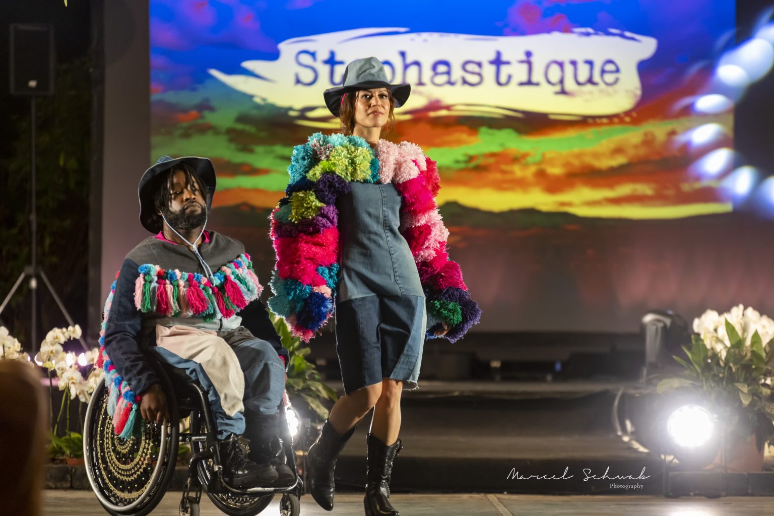 Load video: Stephastique Leftover Lover collection presented during Diversity Fashion Week. Sustainble designs made from leftover and eco friendly fabrics
