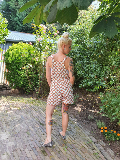 Dungaree Shorts Vintage Floral
