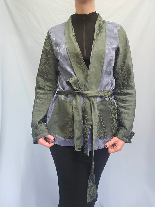 Upcycled Jacquard Kimono Jacket
