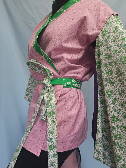 Modular Floral Kimono Top