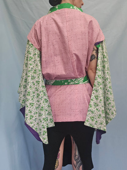Modular Floral Kimono Top