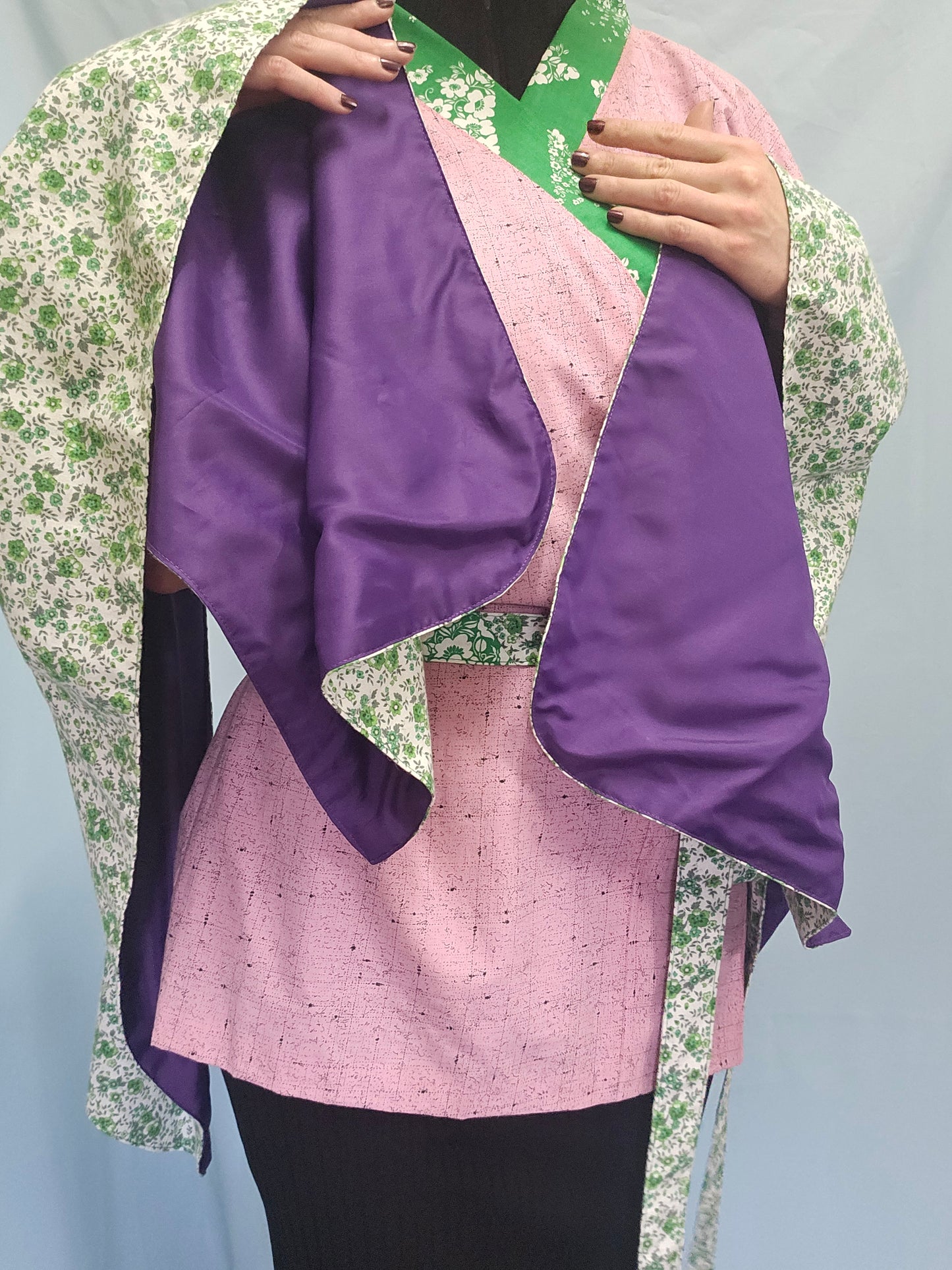 Modular Floral Kimono Top