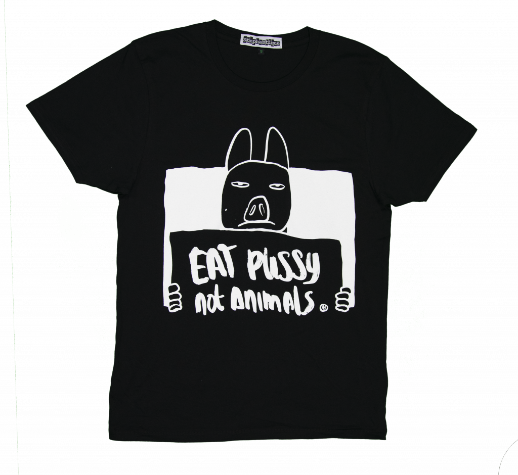 T-Shirt Eat Pussy Not Animals BLACK