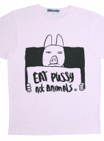 T-Shirt Eat Pussy Not Animals PINK