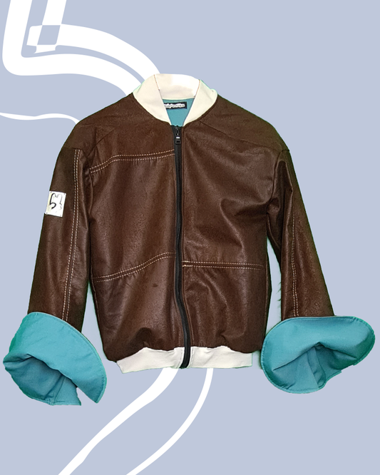 Pleather Baby Bomberjacket