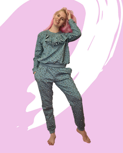 Leopard Ruffled Sweater Bio Cotton